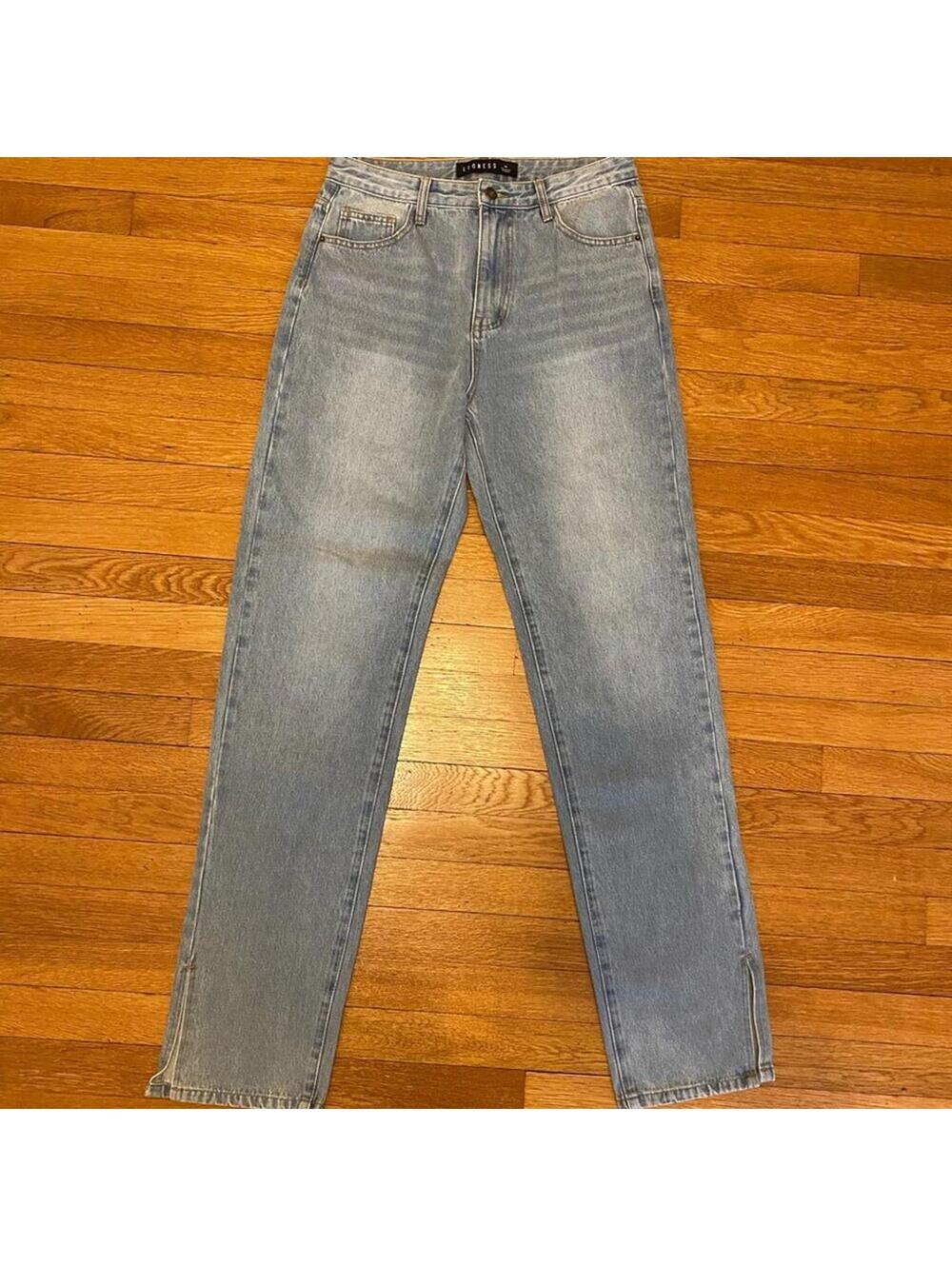 Lioness Straight Leg Split Hem Jeans Medium